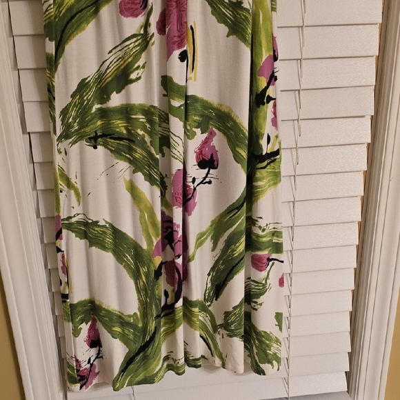 Karen Kane Green Pink Sleeveless Midi Sundress - Picture 4 of 11